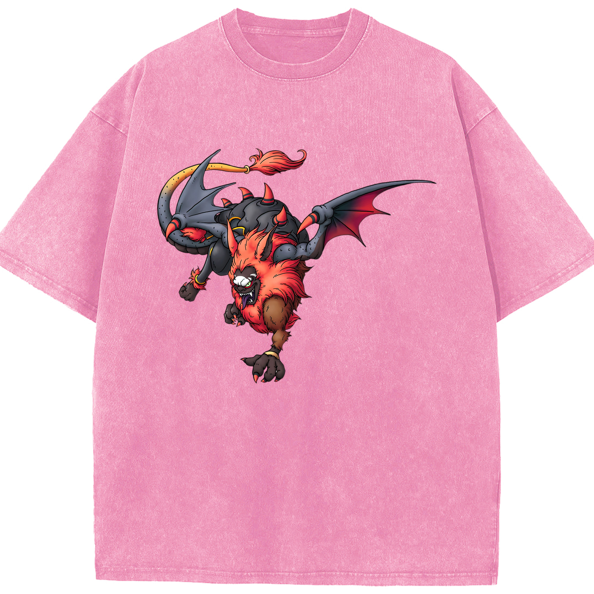 （画像用） ドラゴンクエスト Doragon Kuesuto Dragon Quest 綿100% ヴィンテージ風 半袖Tシャツ（フロントプリント）